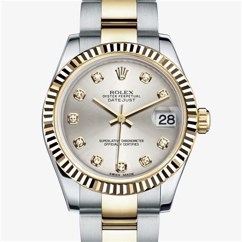 Orologio Rolex Datejust 31 in acciaio Oystersteel e oro bianco 